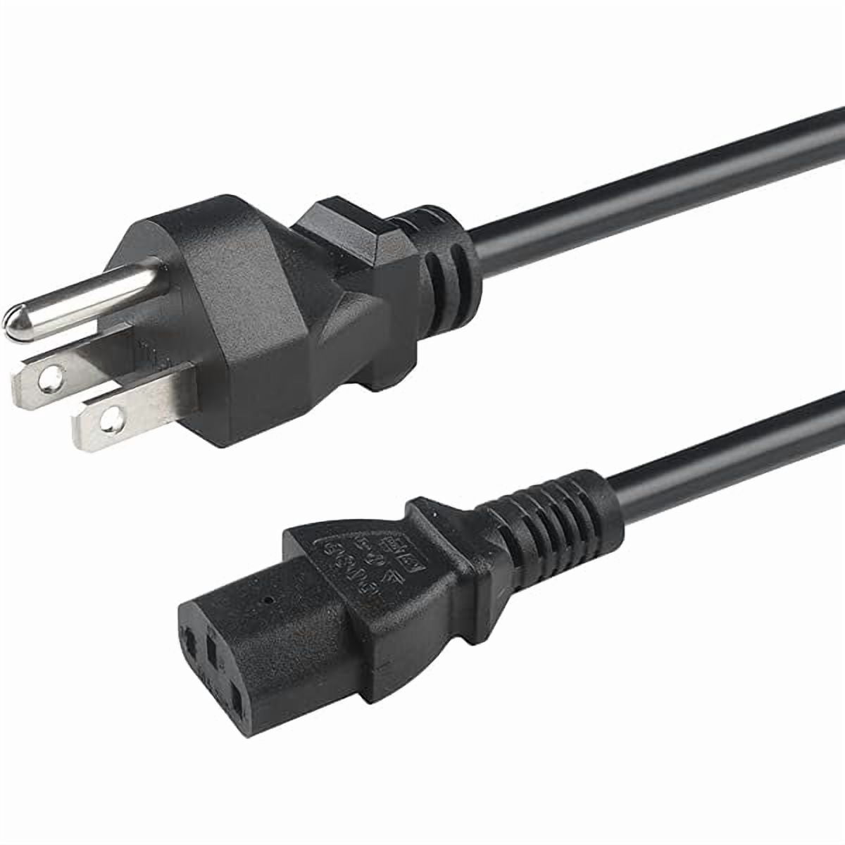 Quyaojz Three Prong Computer Power Cord Standard 18AWG, 5Ft Ps3 Power ...