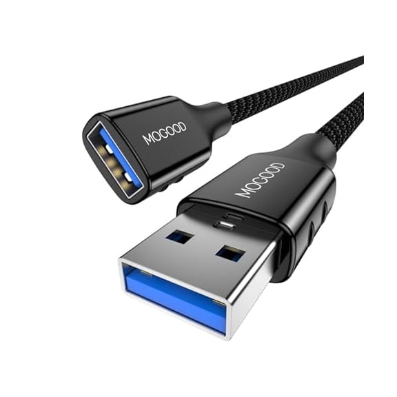 Quyaojz USB 3.0 Extension Cable - A Male to Female 2M for Flash Drive, Keyboard, WiFi Adapter, PS4, VR Headsets, Headset, Controller