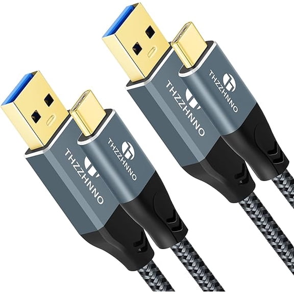 Quyaojz USB A to USB C Cable 1M 2Pack, USB 3.1 USB 3.2 Gen2 10Gbps Data Transfer Lead for Samsung Galaxy/iPhone 15/MacBook Pro/iPad Pro