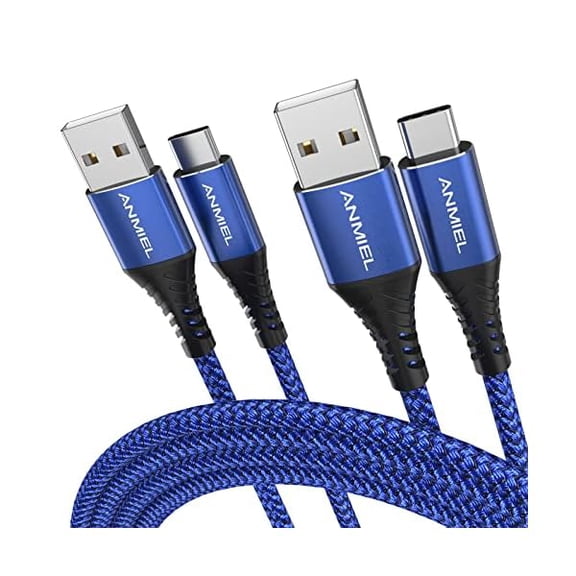 Quyaojz USB-C Charger (2Pack 3M) - Fast Charging Cable Compatible with Samsung Galaxy S10/S9+/S9//+, Note 9/8, P30/P20/Mate20/P10, OnePlus (Blue)