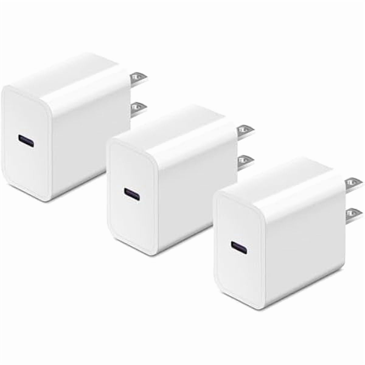 Quyaojz for USB C Charger Block Compatible With Watch Series 11 10 iWatch, iPhone, iPad,Pods Pro, Wireless Charger Pad, Type C Fast Charging 20W PD Power Adapter Plug Fast Charging Cube 3-Pack