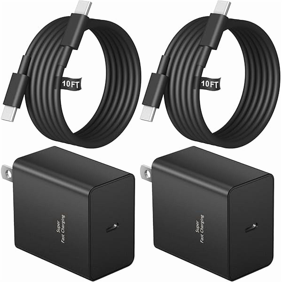 Quyaojz for USB C Charger Type C Charger Fast Charging 10FT 45W Samsung Chargers 2-Pack with iPhone Air/17/17 Pro/16/16 Plus/1515/iPad Pros/Galaxy S25 S24,Android