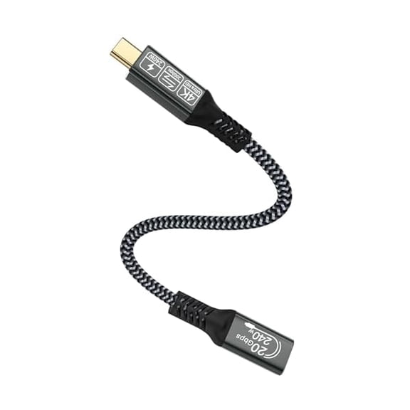 Quyaojz USB C Extension Cable 0.25m, usb c male to usb c female cable usb c 3.2 extension cable 240w,4K@60Hz Video USBC Extension, 20Gbps Type C Extension Cable Data Transfers for iPhone 16/15