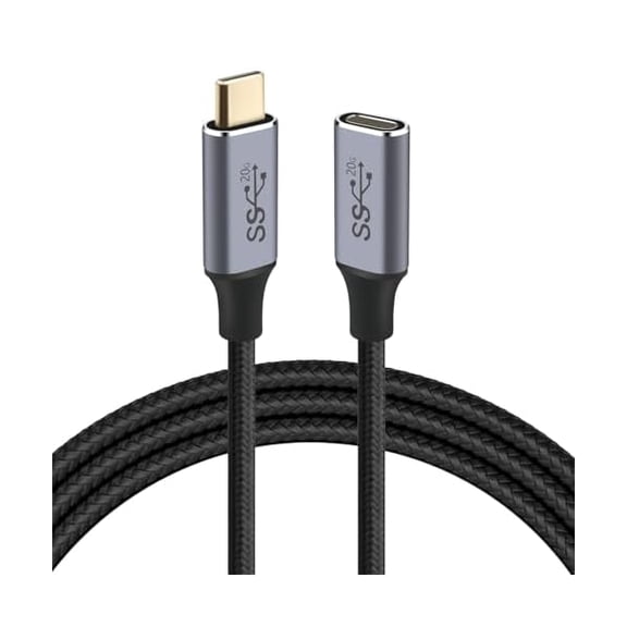 Quyaojz USB C Extension Cable 1.5M, 20Gbps 100W USB C 3.2 Gen2 Extender Lead 4K@60Hz, Type C Male to Female Fast Charge Data Transfer Extension, for MacBook/i-Pad Pro, Video Display, Galaxy /S22