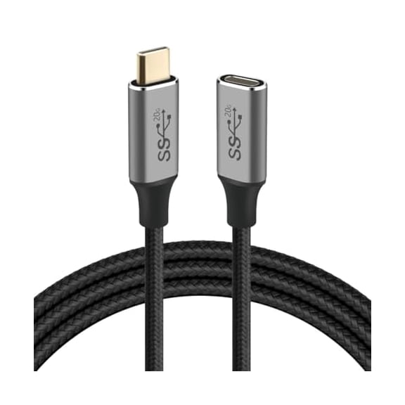Quyaojz USB C Extension Cable 1M, 20Gbps 100W USB C 3.2 Gen2 Extender Lead 4K@60Hz, Type C Male to Female Fast Charge Data Transfer Extension, for MacBook/i-Pad Pro, Video Display, Galaxy /S22