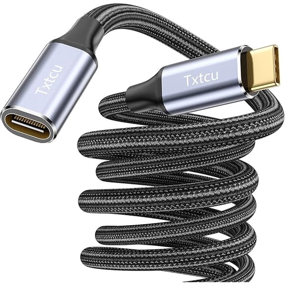 Quyaojz USB C Extension Cable 1M,[USB 3.2/10Gbps] Nylon USB Type C Extender Cord 100W Fast Charge Data Transfer 4K@60Hz Video Display Lead Compatible for MacBook/iPad Pro,Steam Deck,Galaxy /S22