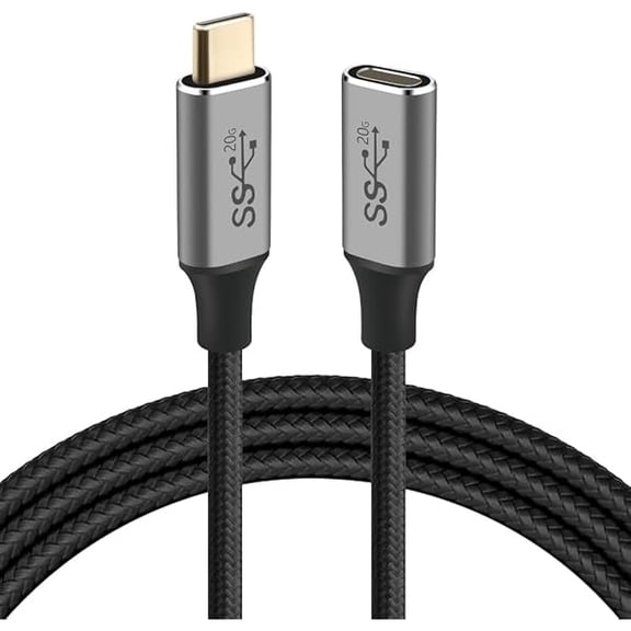 Quyaojz USB C Extension Cable 2M, 20Gbps 100W USB C 3.2 Gen2 Extender Lead 4K@60Hz, Type C Male to Female Fast Charge Data Transfer Extension, for MacBook/i-Pad Pro, Video Display, Galaxy /S22