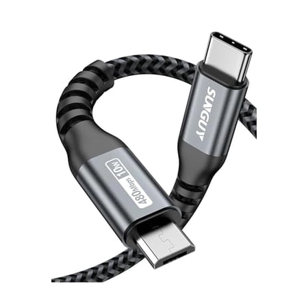 Quyaojz USB C to Micro USB Cable 10FT, OTG USB Type C to Micro Nylon Braided Compatible with Galaxy S7 S6, PS4, MacBook Pro/Air, Pixel, LG and Micro USB Devices
