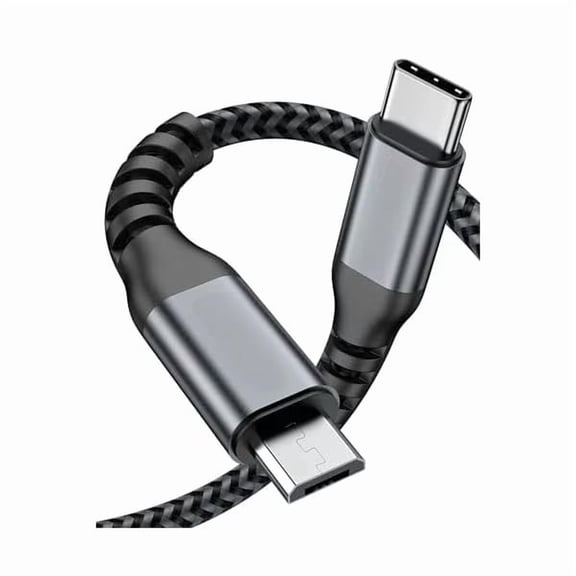 Quyaojz USB C to Micro USB Cable 1FT, OTG USB Type C to Micro Nylon Braided Compatible with Galaxy S7 S6, PS4, MacBook Pro/Air, Pixel, LG and Micro USB Devices