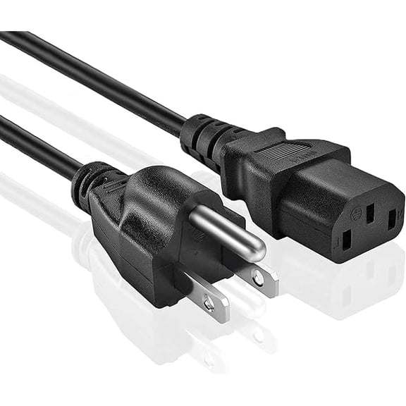 Quyaojz Universal PC Power Cord - 3 Prong AC Power Cable Replacement for Computer, Monitor, Scanner, Printer - IEC 320 C13 to NEMA 5-15P, 18awg, 125V 10 Amp (6-FEET)