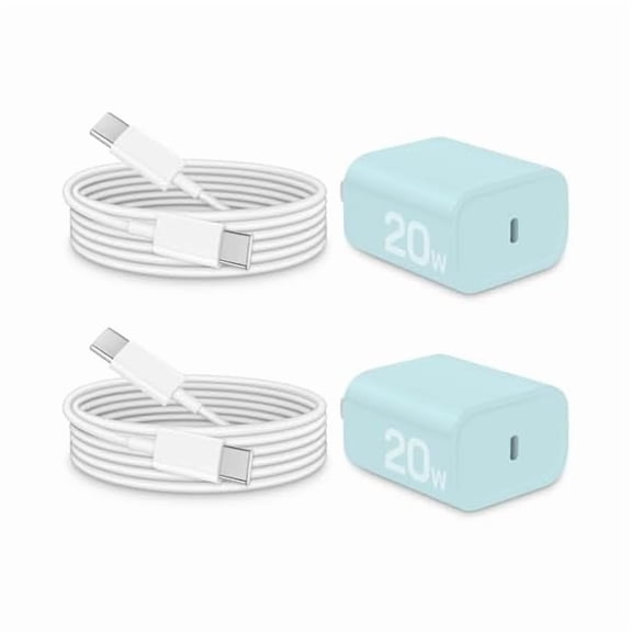 Quyaojz for i Phone 17 16 15 Charger Fast Charging - 20W PD Fast Charger Block with 6Ft USB C Cable Compatible With i Phone 17/16/15 Series, i Pad Pro//Mini, Galaxy S23, Pixel 8 & More (2-Pack)