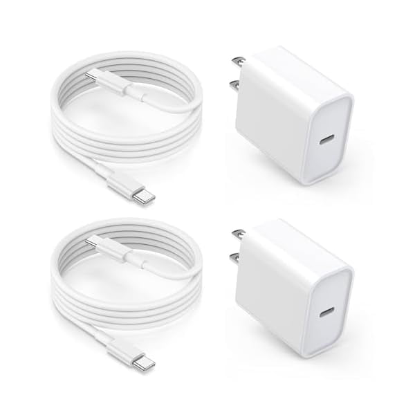 Quyaojz for iPhone 17 16 15 Charger Fast Charging,2 Pack Type C Wall Charger Block with 3.3FT Fast Charging USB C to C Cable Compatible With iPhone 17/Air/17 Pro/iPhone 16/16 Pro16,iPad Pro/AirPods