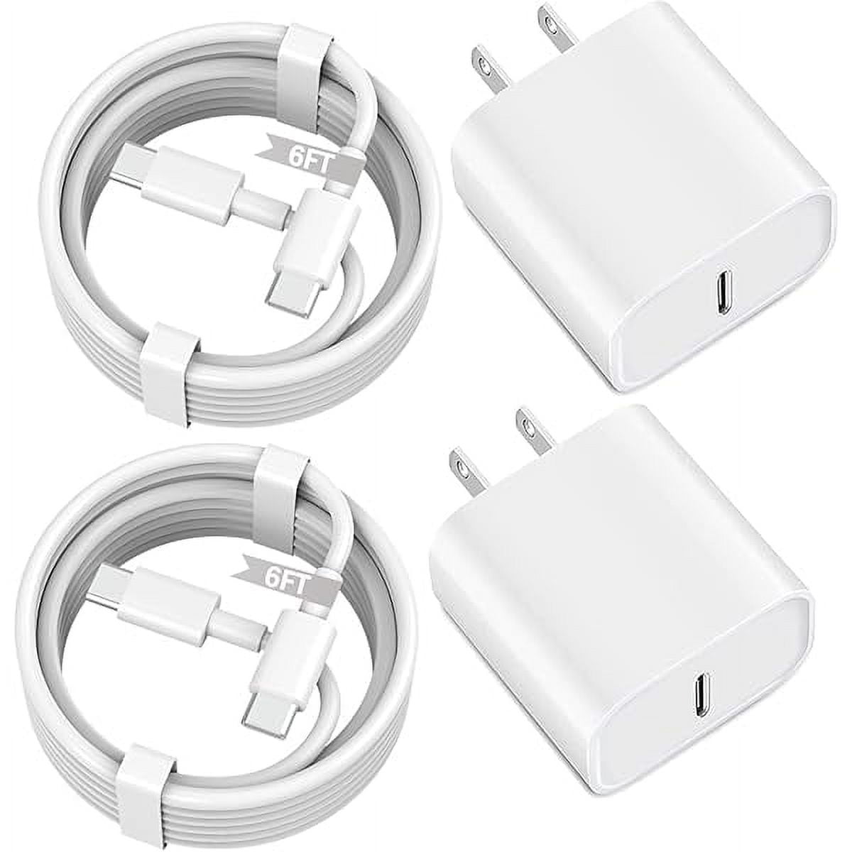 Quyaojz for iPhone 17 16 15 Fast Charger, 2-Pack 20W USB C Wall Charger Plug with 6FT Type C High-Speed Fast Charging Cable Compatible With iPhone 17 Pro Max/Pro/,iPhone 1615/Pro///Mini/Pods