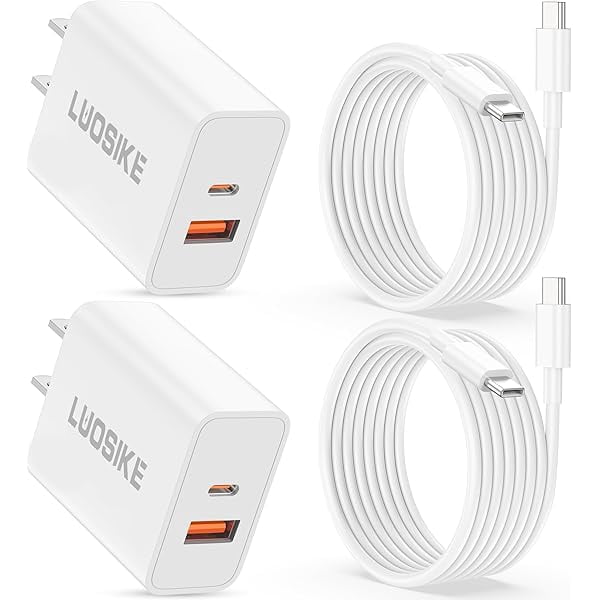 Quyaojz for iPhone 17 16 15 Pro Max Charger Fast Charging, 2-Pack 40W Dual Port USB C Fast Wall Charger Block with 6FT Type C Cable Cord Compatible With iPhone 17/17 Pro//17e/16/15/15 ,