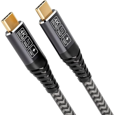 Quyaojz usb c to usb c 3m, USB Cable Type C 3.2 Gen2, 100W 20V/5A USB C Charger Cable, 4K @ 60Hz Video Transmission For MacBook Pro, Samsung Galaxy, 3M