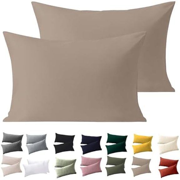 QuyaojzPillow Cases 2 Pack, Camel Pillowcases with Envelope Closure, 100% Brushed Microfiber House Wife Pillow Covers Wrinkle and Stain Resistant, Standard Size 50x75 cm