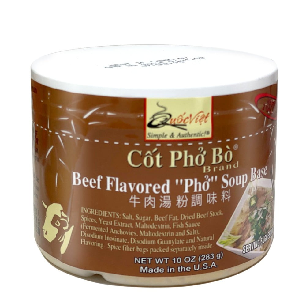Quoc Viet Foods, Beef Flavored Pho Soup Base, 10 oz, Plastic Jar ...