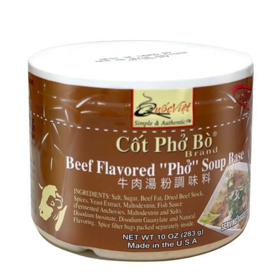 Quoc Viet Foods, Beef Flavored Pho Soup Base, 10 oz, Plastic Jar ...