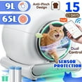 thumbnail image 1 of Automatic Self Cleaning Cat Litter Box – Large 74L Smart Cat Litter Box with APP Control & Safety Sensors, for Multiple Cats, Includes 2 Rolls Liner – Qvamodo, 1 of 10