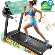 Home Folding Treadmills with 10% Incline, 0.6-9 MPH Speed, Ultra Quiet Brushless Motor, 330 lb Capacity, Walking Pad Treadmill, Caminadora Electrica Para Casa