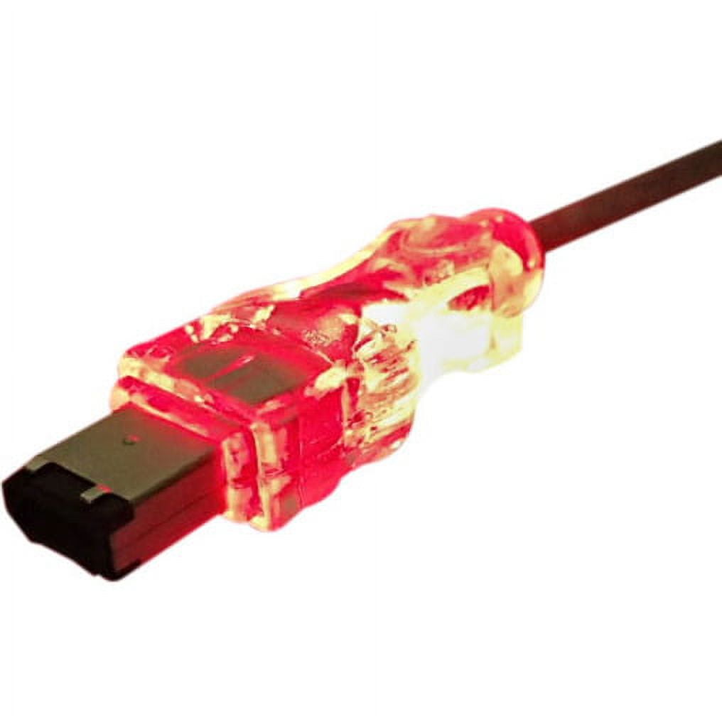 Qvs Firewire/i.link 6pin To 6pin Translucent Cable With Leds Firewire