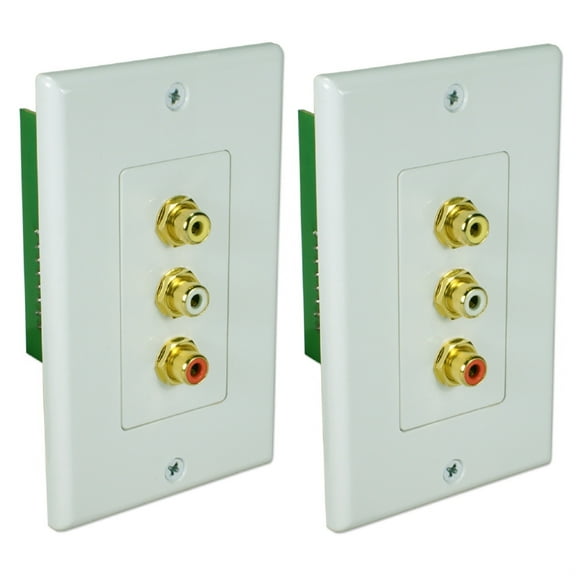 QVS Composite Video with Stereo Audio CAT5e Wallplate Extender Kit