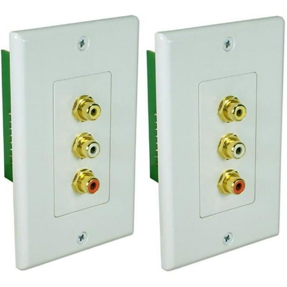 Qvs Hdtv Composite Video With Stereo Audio Rca Wallplate