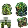thumbnail image 1 of Qwaerplpn Hulk Birthday Party Supplies Set with Plates, Napkins, and Cups (20 Pack), 1 of 9