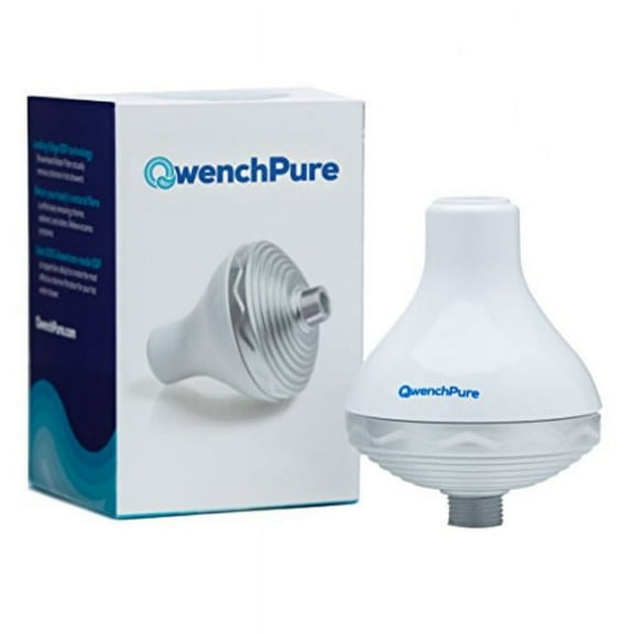 QwenchPure Shower Filter Carbon Free Technology 100% KDF-55 to Remove Chlorine in Hot or Cold Water
