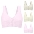 thumbnail image 1 of Qwertyu Daisy Bras for Older Women 2026 Comfy Convenient Front Closure Bra Full Support No Underwire Bras Khaki 42, 1 of 5