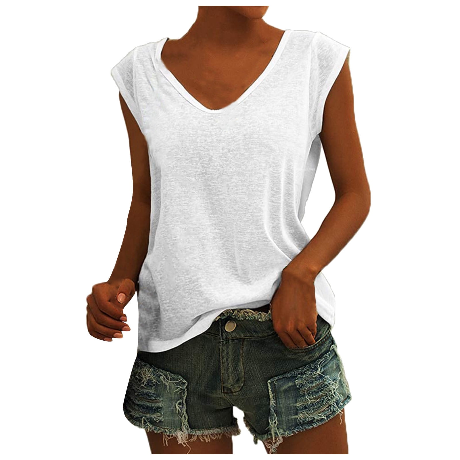 TORARY Women's Summer Sport Top - Short Sleeve Round Neck, Plus Size XL, White, Tummy Control - View #13