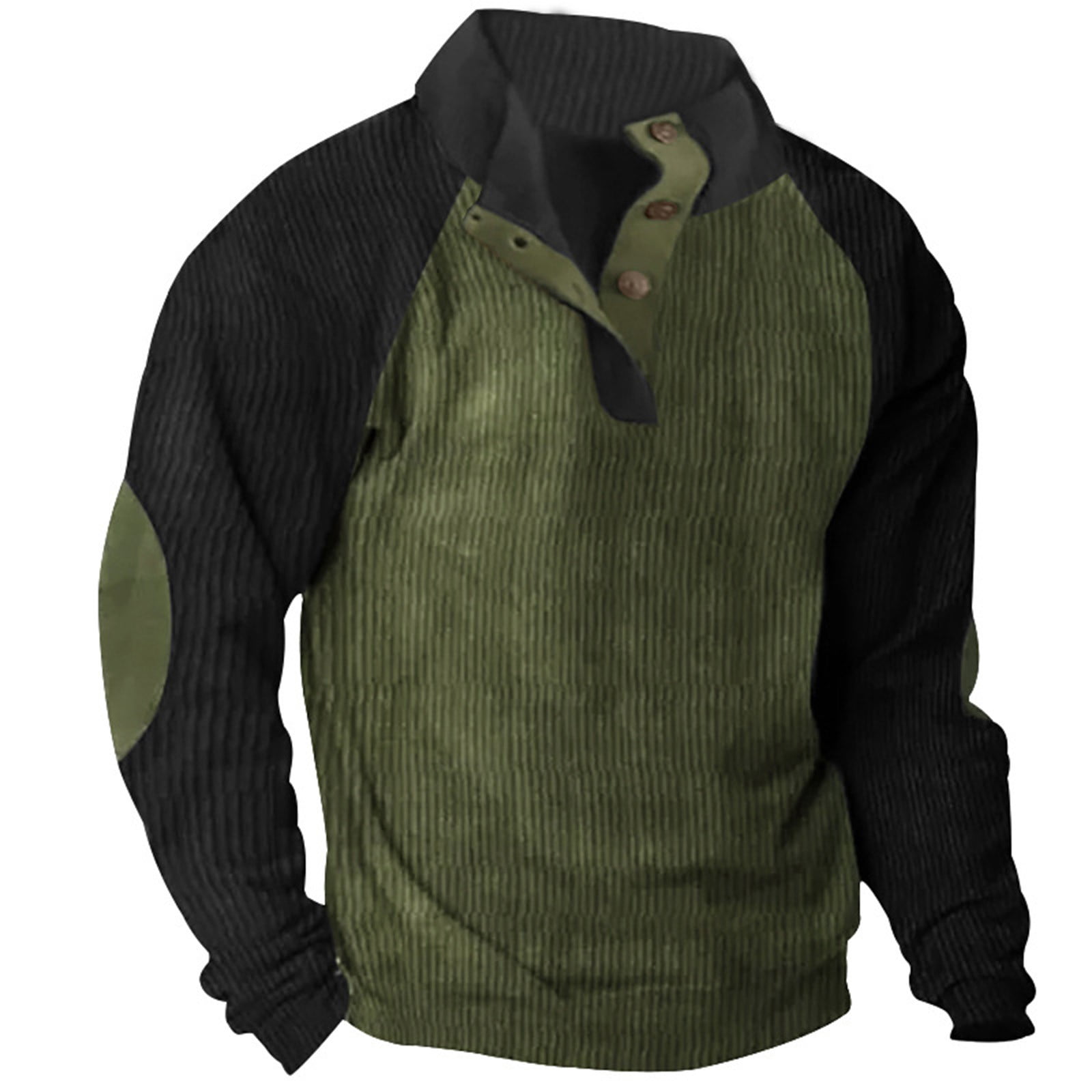 Qwertyu Men Corduroy Blazers With Elbow Patches Western Button Up Elbow