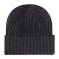 thumbnail image 1 of Qwertyu Men Women Knit Skully Beanie Hat Ski Cap Cuff Slouchy Plain Solid Warm Winter Black, 1 of 2