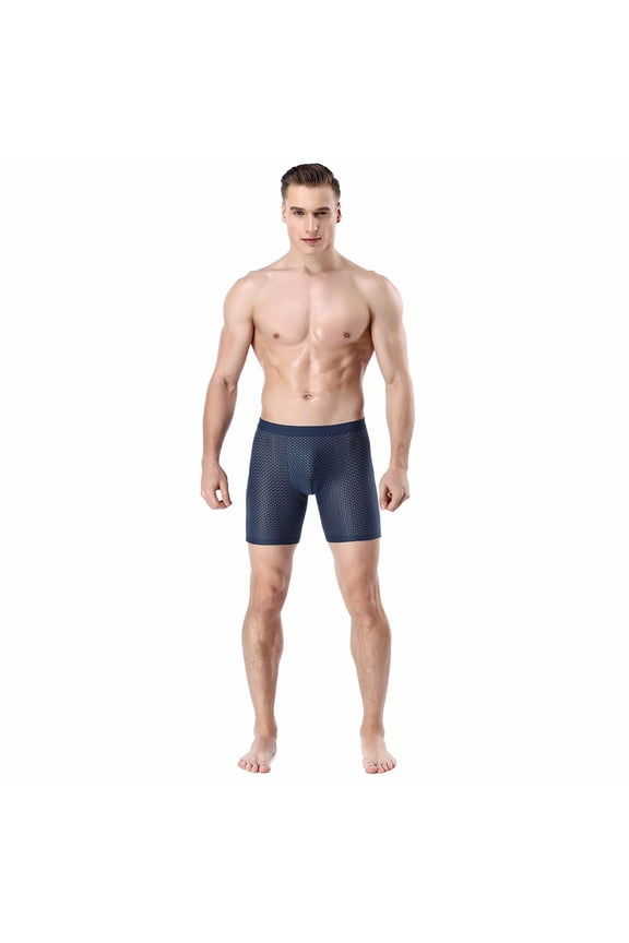 Men's Jock Strap Supporters Underwear Jockstrap Male Boxer Briefs Athletic Briefs Blue L