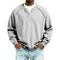 thumbnail image 1 of Qwertyu Men's Waffle Long Sleeve Shirts V-Neck Thermal Undershirt Base Layer Tops Winter Knit Pullover Sweaters White 4XL, 1 of 7