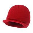 thumbnail image 1 of Qwertyu Mens Knitted Beanie Hat with Short Brim Cuffed Ribbed Skull Cap Stretch Fit Casual Streetwear Winter Headwear for Adults G, 1 of 2