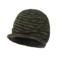 thumbnail image 1 of Qwertyu Mens Knitted Beanie Hat with Short Brim Cuffed Ribbed Skull Cap Stretch Fit Casual Streetwear Winter Headwear for Adults I, 1 of 2