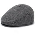 thumbnail image 1 of Qwertyu Mens Retro Casual Ivy Hat Summer Vintage Classic Golf Newsboy Driving Cabbie Flat Cap Gray, 1 of 2