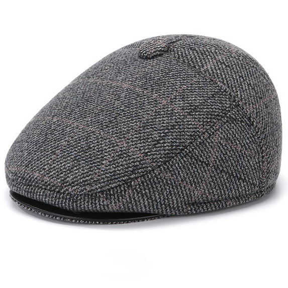 Qwertyu Mens Retro Casual Ivy Hat Summer Vintage Classic Golf Newsboy Driving Cabbie Flat Cap Gray