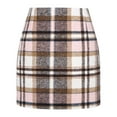 thumbnail image 1 of Qwertyu Plaid Pencil Skirts for Women High Waist A Line Slim Fit Mini Skirt Trendy Casual Stretch Short Workwear Skirts Pink 2XL, 1 of 4