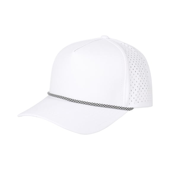 Qwertyu Quick Dry Baseball Cap Snapback Hats Mesh Trucker Hat for Men Women Water-Resistant Outdoor Golf Hat Ball Cap White