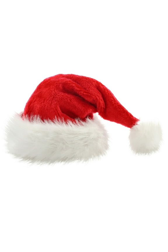 Santa Hat for Adult, Christmas Hat, Red Classic Comfortable Thickened Liner, Christmas New Year Festive Holiday Party Supplies Red