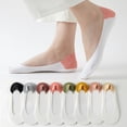thumbnail image 1 of Qwertyu Sofier No Show Socks Womens, Non Slip Low Cut 5 Pairs Thin Ice Silk Dress Footies Liner Invisible Socks Flats Loafers Sneakers Light Gray One Size, 1 of 3