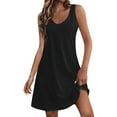 thumbnail image 1 of Qwertyu Summer Dresses for Women 2025 Sleeveless Beach Sundress V Neck Casual Vacation Tank Dress, 1 of 7