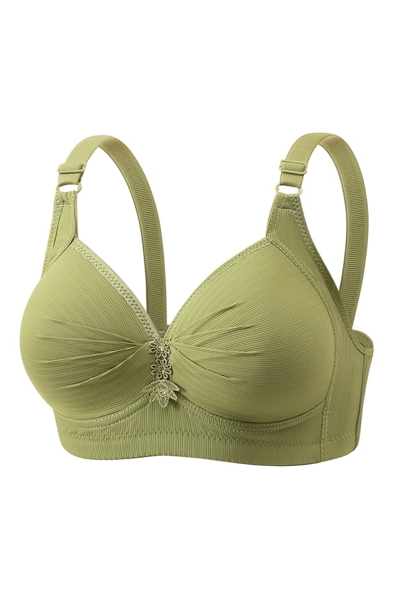 Wireless Support Bras for Women Full Coverage Plus Size Bras Bra Wirefree Bralette Bra Green 44