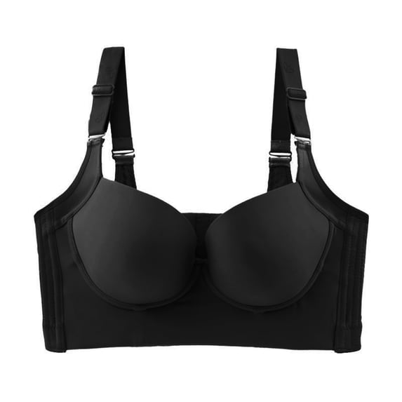 Qwertyu Womens Bras Padded Push-Up Bra T-Shirt Bra Complexion Black 46C