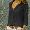 thumbnail image 1 of Qwertyu Womens Button Down Shirts Long Sleeve Blouses for Women Business Casual Lightweight Tops Black 2XL, 1 of 6