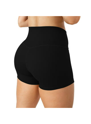 ODODOS Women's 5 Crossover Yoga Shorts with Inner Pocket, High Waist  Sports Athletic Workout Running Biker Shorts, Black Dot, X-Small at   Women's Clothing store
