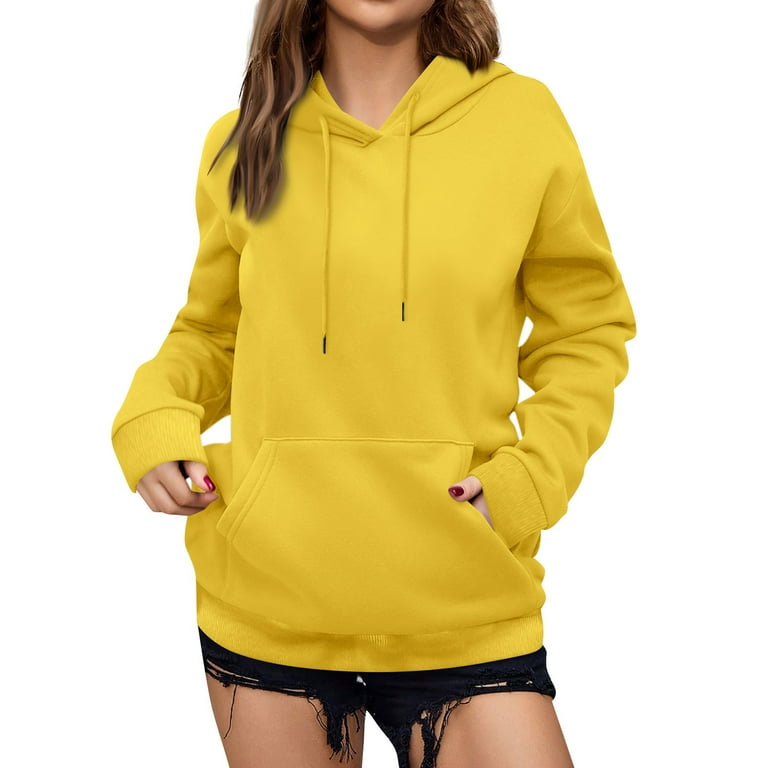 Aesthetic yellow hoodie sale