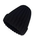 thumbnail image 1 of Qwertyu Womens Satin Lined Winter Beanie Cable Knit Beanie for Women Silk Lining Thick Chunky Hats Skull Warm Cap Black, 1 of 2